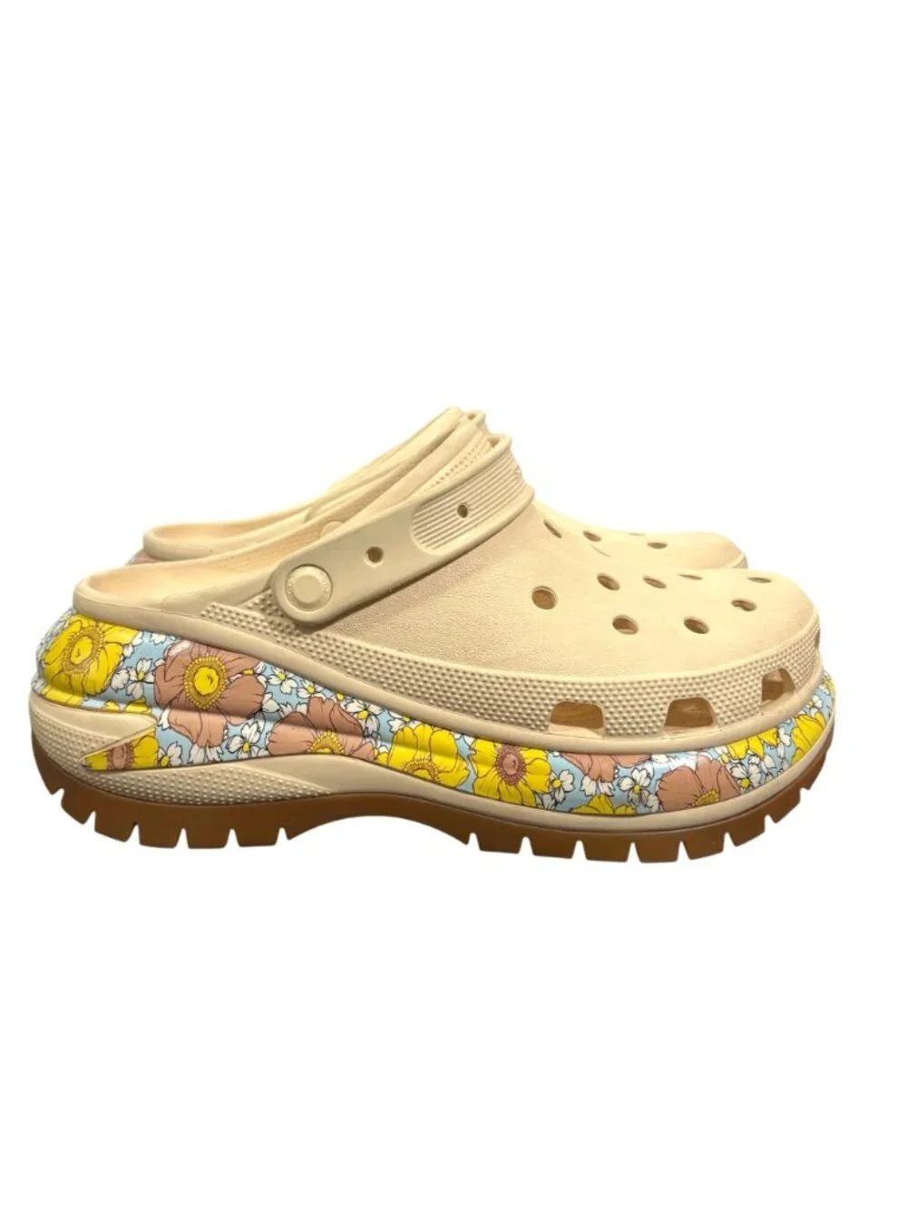 Crocs Mega Crush Retro Floral Clogs Mens 10 Womens 12